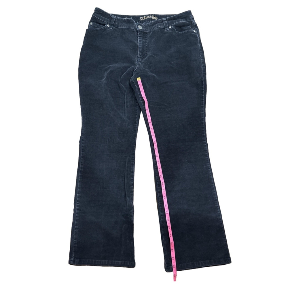 Women's St. John's Bay Black Corduroy Bootcut Pants Size 12P